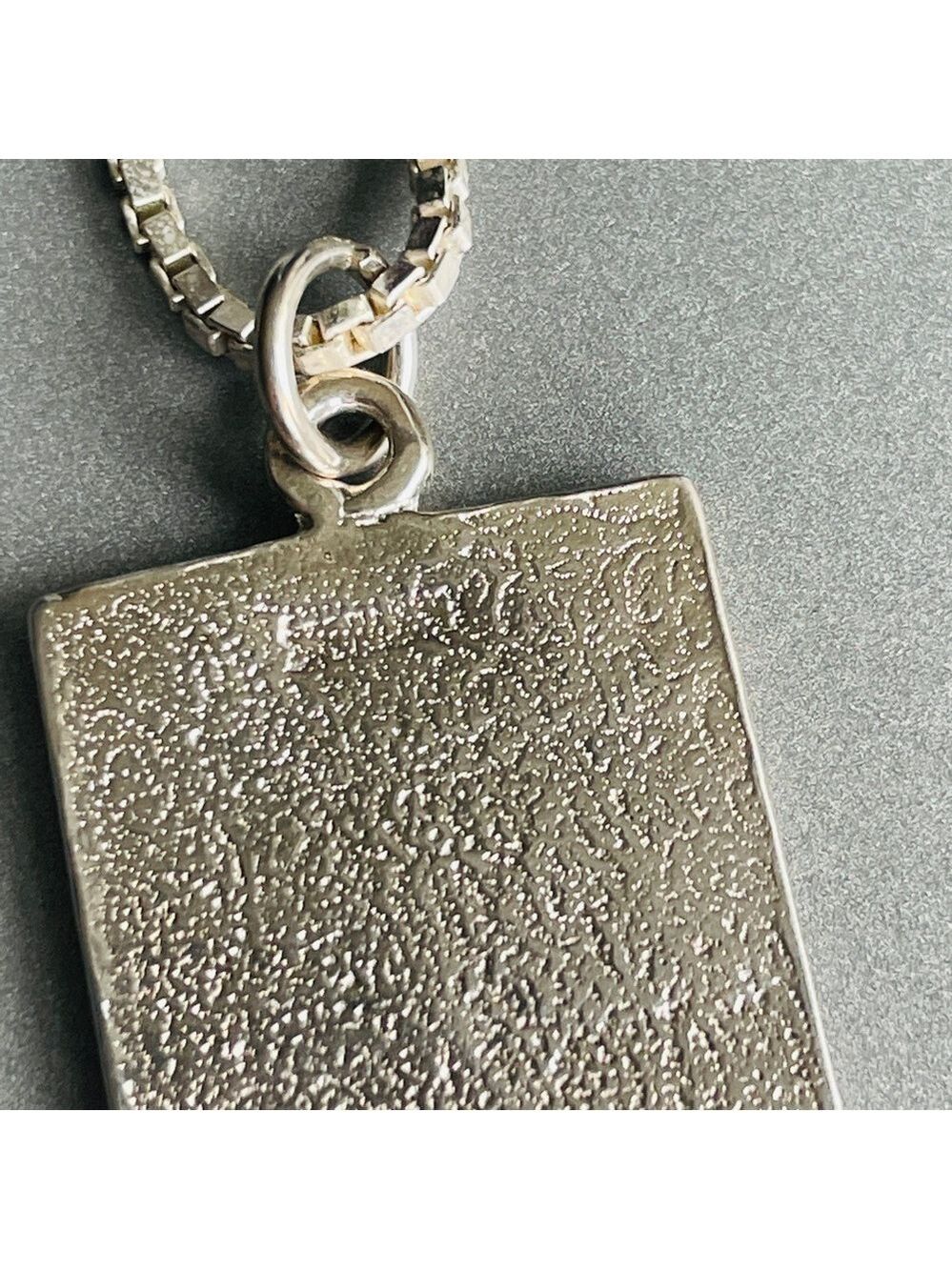 Bingo Card Pendant Sterling Silver Milor Box Chain Necklace Game Night N… - Picture 8 of 8